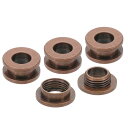 PATIKIL 8mm(1/3インチ) 真鍮製ホールアイレット 4個 フラット自己裏打ちグロメットとワッシャー 靴 衣類 クラフト バッグ レザークラフト用 レッドブロンズ