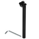 RATCHROLL 1セットのユニバーサル自転車シートポストエクストラロング調整可能な角度28.6x300mm自転車サドルポストシートチューブブラックアルミニウム合金