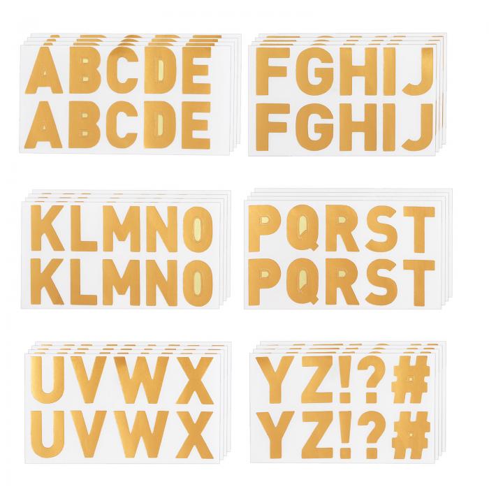 PATIKIL 1" 文字ステッカー 300枚24シート アルファベット文字ステッカー 自己粘着掲示板装飾 スクラ ..