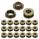 PATIKIL 8mm(1/3インチ) 真鍮製ホールアイレット 20個 フラット自己裏打ちグロメットとワッシャー 靴 衣類 クラフト バッグ レザークラフト用 ブロンズ