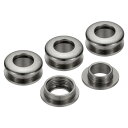 PATIKIL 8mm(1/3インチ) 真鍮製ホールアイレット 4個 アーク表面自己裏打ちグロメット シューズ 衣類 クラフト バッグ レザークラフト用 黒