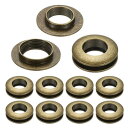 PATIKIL 15.5mm(5/8インチ) ソリッド真鍮製ホールアイレット 10個 アーク表面自己裏打ちグロメットとワッシャー 靴 衣類 クラフト バッグ レザークラフト用 ブロンズ