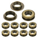 PATIKIL 10mm(2/5インチ) ソリッド真鍮製ホールアイレット 10個 アーク表面自己裏打ちグロメット 靴 衣類 クラフト バッグ レザークラフト用 ブロンズ