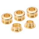 PATIKIL 5mm(1/5インチ) ソリッド真鍮製ホールアイレット 4個 アーク表面自己裏打ちグロメット シューズ 衣類 クラフト バッグ レザークラフト用 ライト金色
