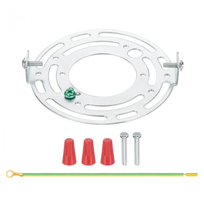PATIKIL 105 mm ユニバーサル照明器具取り付けブ ラケットキット ライトクロスバー 丸型 シーリングプ..