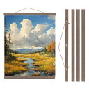 PATIKIL 2セット磁気ポスターハンガーフレーム20 インチ木製マグネット写真ハンガーフレーム幅広吊りキット写真 絵画 アートワーク 地図 ダーク茶色