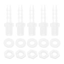 RATCHROLL 1セットのプラスチックホースバーブ継手3/16"バーブG1/4 NPTメスホースコネクター クリアPP