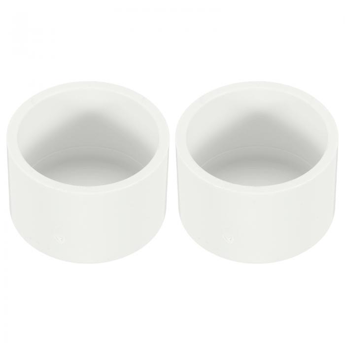 PATIKIL 1-1/4" PVCパイプエンドキャップフィッティング 2パック家具グレードパイププラグアダプターソ..