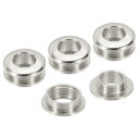 PATIKIL 8mm(1/3インチ) 真鍮製ホールアイレット 4個 アーク表面自己裏打ちグロメット 靴 衣類 クラフト バッグ レザークラフト用 ワッシャー付き 模擬銀色