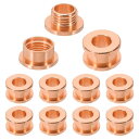 PATIKIL 5mm(1/5インチ) ソリッド真鍮ホールアイレット 10個 フラット自己裏打ちグロメットとワッシャー 靴 衣類 クラフト バッグ レザークラフト用 ローズ金色