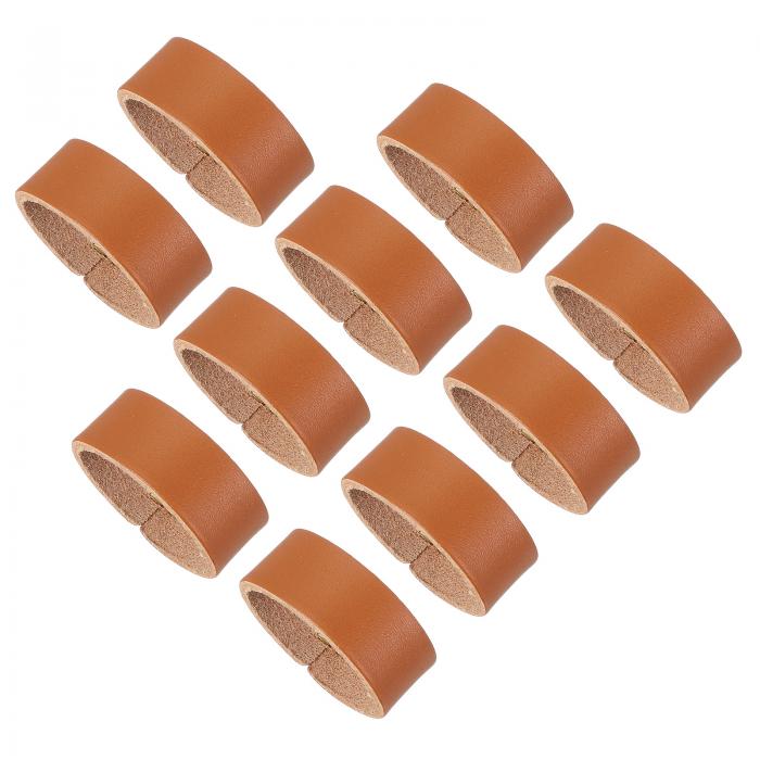 PATIKIL レザーループキーパー 10個 レザーループベルトキーパーループリテーナー ストラップ 1.3