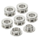 PATIKIL 8mm(1/3インチ) 真鍮製ホールアイレット 6個 フラット自己裏打ちグロメットとワッシャー 靴 衣類 クラフト バッグ レザークラフト用 模造銀