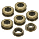 PATIKIL 8mm(1/3インチ) 真鍮製ホールアイレット 6個 アーク表面自己裏打ちグロメット 靴 衣類 クラフト バッグ レザークラフト用ワッシャー付き ブロンズ