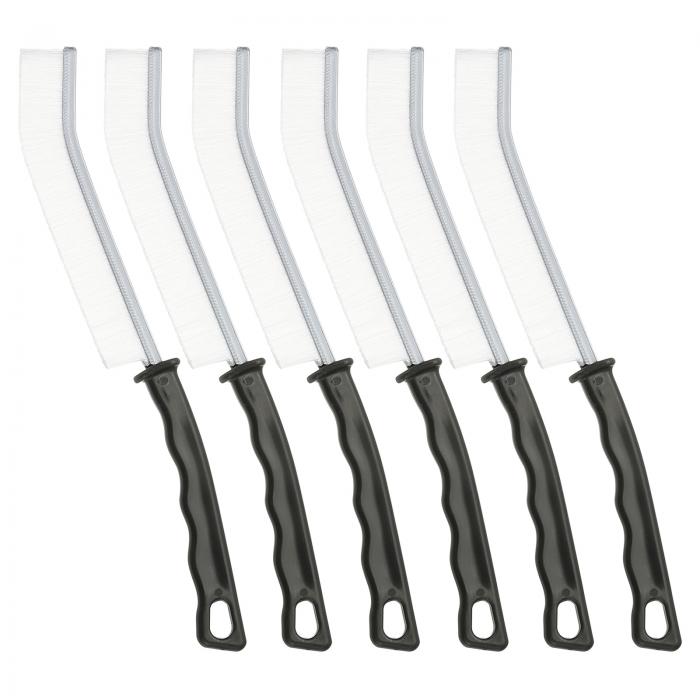 PATIKIL 硬い毛の隙間掃除ブ ラシ、6個入り 家庭用薄型隙間掃除ブ ラシ トイレ 浴室 キッチン タイル ..