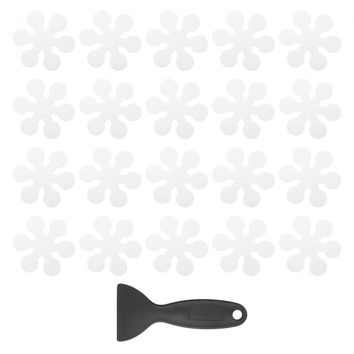 PATIKIL 20個の滑り止めバスタブステッカー スクレイパー付きの防滑シャワーステッカー バスルームシャ..