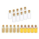 PATIKIL 4 ml タイニーガラスボトルバイアル 20 個ミニクリアボトルガラス空瓶コルクストッパー付きタイニーバイアルコンテナーパウダークリームアートクラフト