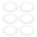 PATIKIL 内径81 mm 外径125 mm プラスチックトリムリング 6個 パティ オライト グーフリング クッション 円形 ライトカバー 照明器具 パティ オ壁埋め込み式ダウンライト用 半透明クッションホワイト