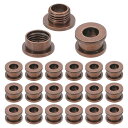 PATIKIL 5mm(1/5インチ) ソリッド真鍮ホールアイレット 20個 フラット自己裏打ちグロメットとワッシャー 靴 衣類 クラフト バッグ レザークラフト用 レッドブロンズ