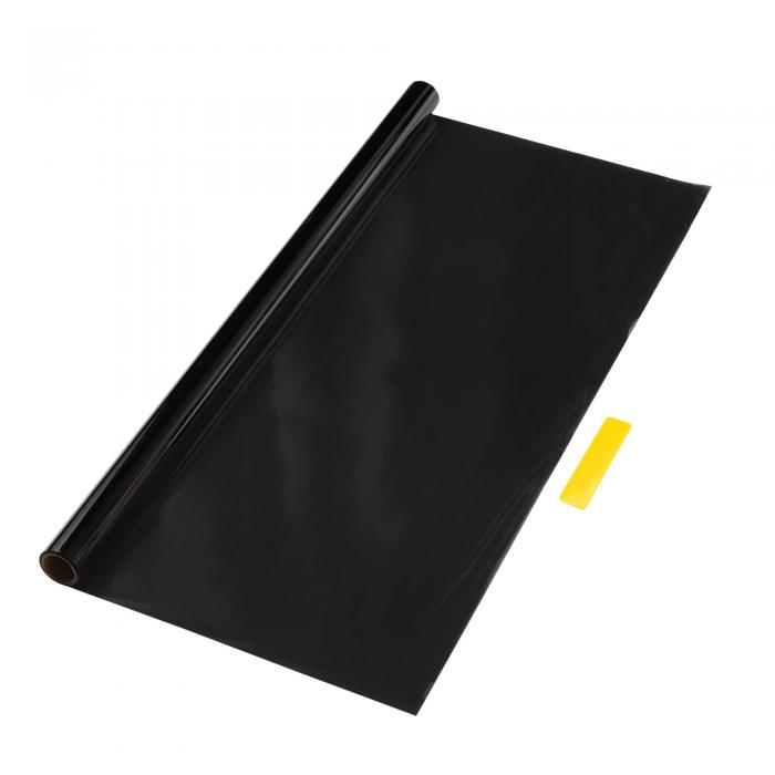 Motoforti ナノセラミックカーウィンドウティントフィルム VLT 18% IRR 65% UVR 85% ブラックシルバートーン 14.76 ft x 35.43 インチ プライバシーフィルム 2mil PET 1 枚