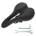 BULLSPANN 1セット 自転車サドル 防水自転車シートクッション ツール付き 快 適な衝撃吸収自転車サドル ロードバイク シティマウンテンバイク Eバイク用 ブラック(4)
