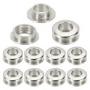 PATIKIL 8mm(1/3インチ) 真鍮製ホールアイレット 10個 アーク表面自己裏打ちグロメット シューズ 衣類 クラフト バッグ レザークラフト用 ワッシャー付き 模擬銀