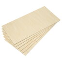 PATIKIL 30 x 60 x 0.6 cm バスウッドシート 6個 6 mm 合板シート バルサ材ボード 未仕上げ 薄い木 スクエアボード 滑らかな表面 工芸品 レーざーカットモデル 彫刻 染色用