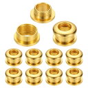 PATIKIL 5mm(1/5インチ) 実体真鍮 穴アイレット 10個 アーク表面自己裏打ちグロメット シューズ 衣類 クラフト バッグ レザークラフト用 金色