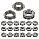 PATIKIL 10mm(2/5インチ) ソリッド真鍮製ホールアイレット 20個 アーク表面自己裏打ちグロメットとワッシャー 靴 衣類 クラフト バッグ レザークラフト用 黒