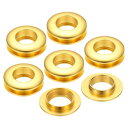PATIKIL 15.5mm(5/8インチ) 真鍮製ホールアイレット 6個 アーク表面自己裏打ちグロメット シューズ 衣類 クラフト バッグ レザークラフト用 金色