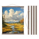 PATIKIL 2セット磁気ポスターハンガーフレーム16 インチ木製マグネットピクチャーハンガーフレーム幅広ハンギングキット写真 絵 地図 ダーク茶色