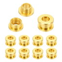 PATIKIL 5mm(1/5インチ) ソリッド真鍮製ホールアイレット 10個 フラット自己裏打ちグロメットとワッシャー 靴 衣類 クラフト バッグ レザークラフト用 金色