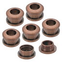 PATIKIL 5mm(1/5インチ) ソリッド真鍮ホールアイレット 6個 アーク表面自己裏打ちグロメット シューズ 衣類 クラフト バッグ レザークラフト用ワッシャー レッドブロンズ