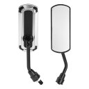 Partuto 1セットM10ユニバーサルオートバイリアビューミラーバーエンドサイドミラーマウントアジャスタブルアイアンプラスチックブラックシルバートーンスクエ...