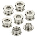 PATIKIL 5mm(1/5インチ) ソリッド真鍮ホールアイレット 6個 フラット自己裏打ちグロメットとワッシャー 靴 衣類 クラフト バッグ レザークラフト用 シルバートーン