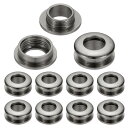 PATIKIL 8mm(1/3インチ) 真鍮製ホールアイレット 10個 アーク表面自己裏打ちグロメット シューズ 衣類 クラフト バッグ レザークラフト用 黒