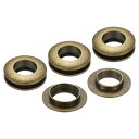 PATIKIL 15.5mm(5/8インチ) ソリッド真鍮製ホールアイレット 4個 アーク表面自己裏打ちグロメットとワッシャー 靴 衣類 クラフト バッグ レザークラフト用 ブロンズ