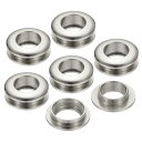 PATIKIL 10mm(2/5インチ) ソリッド真鍮製ホールアイレット 6個 アーク表面自己裏打ちグロメット シューズ 衣類 クラフト バッグ レザークラフト用ワッシャー付き シルバートーン