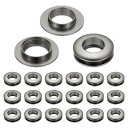 PATIKIL 15.5mm(5/8インチ) ソリッド真鍮製ホールアイレット 20個 アーク表面自己裏打ちグロメットとワッシャー 靴 衣類 クラフト バッグ レザークラフト用 黒