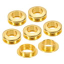 PATIKIL 10mm(2/5インチ) 実体真鍮 穴アイレット 6個 アーク表面自己裏打ちグロメット 靴 衣類 クラフト バッグ レザークラフト用ワッシャー付き 模造金