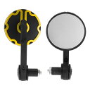 Partuto 1セットM8ユニバーサルオートバイリアビューミラーバーエンドサイドミラーマウントアジャスタブルアルミニウムプラスチックブラックゴールドトーンラウ...