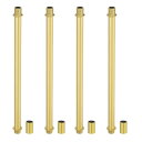 PATIKIL ストレートパイプランプステムロッドキット 4セットM10炭素鋼150mm(5.91