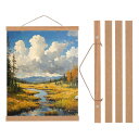 PATIKIL 2セット磁気ポスターハンガーフレーム12 インチ木製マグネット写真ハンガーフレーム幅広い吊りキット写真 絵画 アートワーク 地図 茶色