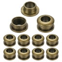 PATIKIL 5mm(1/5インチ) 真鍮製ホールアイレット 10個 アーク表面自己裏打ちグロメット 靴 衣類 クラフト バッグ レザークラフト用 ブロンズ