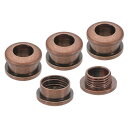 PATIKIL 5mm(1/5インチ) ソリッド真鍮製ホールアイレット 4個 アーク表面自己裏打ちグロメットとワッシャー 靴 衣類 クラフト バッグ レザークラフト用 レッドブロンズ