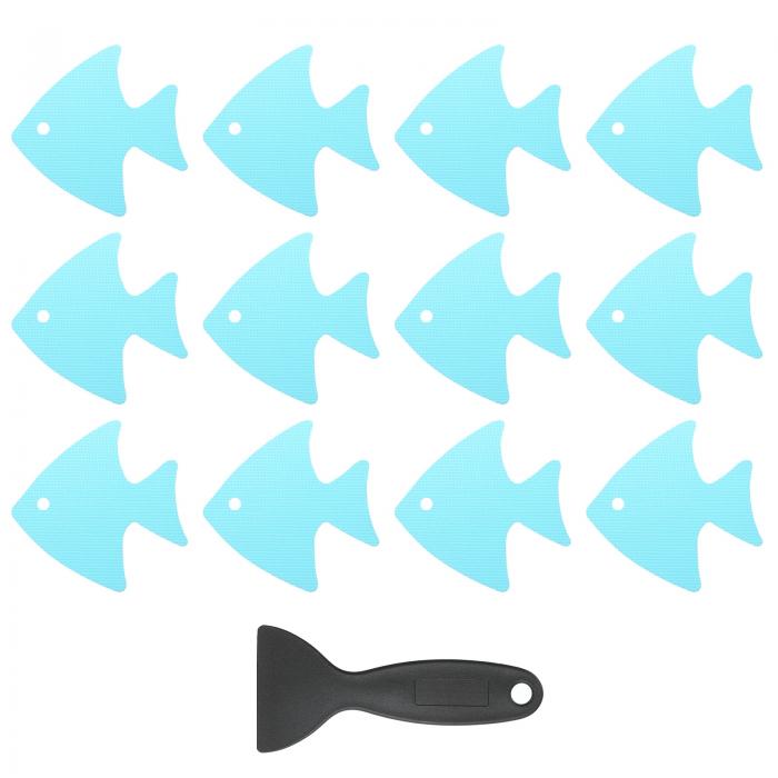 PATIKIL 12個の滑り止めバスタブステッカー スクレイパー付きの防滑シャワーステッカー バスルームシャ..