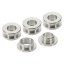 PATIKIL 8mm(1/3インチ) 真鍮製ホールアイレット 4個 フラット自己裏打ちグロメットとワッシャー 靴 衣類 クラフト バッグ レザークラフト用 模造銀