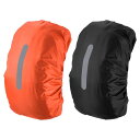 PATIKIL 55-65L 防水バックパック レインカバー 2個セット 滑り止めバックパックカバー 垂直反射ストラップ付き ハイキング キャンプ 狩猟用 Lサ...