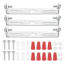 PATIKIL 95 mm ユニバーサル照明器具取り付けブ ラケットキット 3セット ライトクロスバー シーリングライトプレート ネジ付き 壁ライト シーリング...