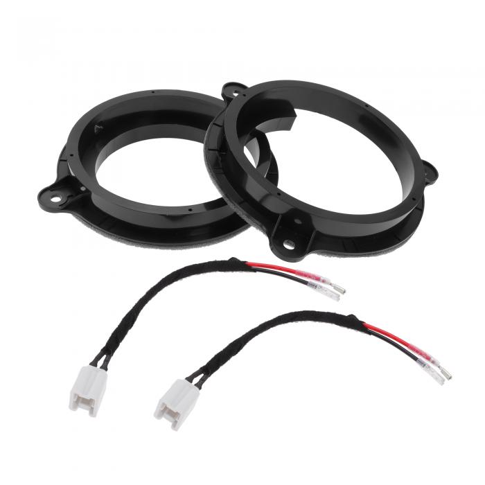 RATCHROLL スピーカースペーサーリングトゥイータースピーカースペーサーアダプターfor Nissanに対応 防水スピーカーサブウーファーマウントスペーサーブラケットリングABS 2セット