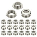 PATIKIL 8mm(1/3インチ) ソリッド真鍮ホールアイレット 20個 アーク表面自己裏打ちグロメット シューズ 衣類 クラフト バッグ レザークラフト用 シルバートーン